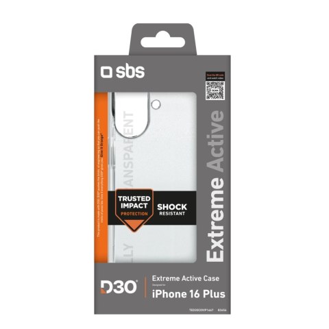 Etui SBS Extreme Active D3O do iPhone 16 Plus - przezroczyste Etui SBS Extreme Active D3O do iPhone 16 Plus - przezroczyste