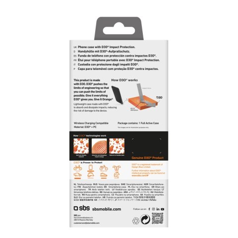 Etui SBS Full Active D3O do iPhone 16 Plus - czarne Etui SBS Full Active D3O do iPhone 16 Plus - czarne