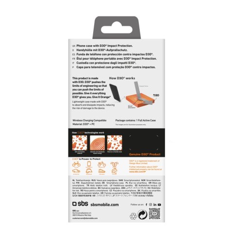 Etui SBS Full Active D3O do iPhone 16 Pro - czarne Etui SBS Full Active D3O do iPhone 16 Pro - czarne