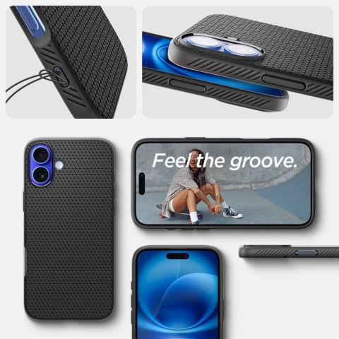 Etui Spigen Liquid Air na iPhone 16 Plus - czarne