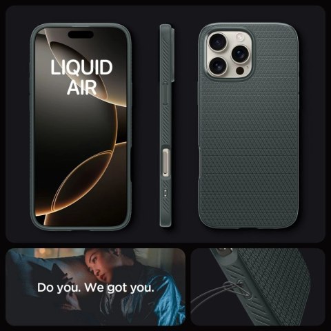 Etui Spigen Liquid Air na iPhone 16 Pro Max - zielone Etui Spigen Liquid Air na iPhone 16 Pro Max - zielone