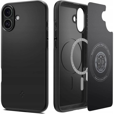 Etui Spigen Thin Fit MagSafe do na iPhone 16 Plus - czarne