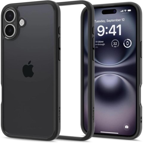Etui Spigen Ultra Hybrid na iPhone 16 Plus - czarny mat Etui Spigen Ultra Hybrid na iPhone 16 Plus - czarny mat