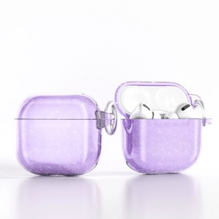 Etui brokatowe na AirPods 4 - fioletowe