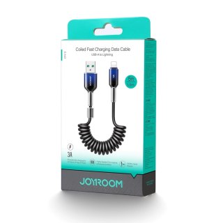 Kabel spiralny Joyroom S-A43 Crystal-Clear Series 3A USB-A - Lightning 1,5m - czarny
