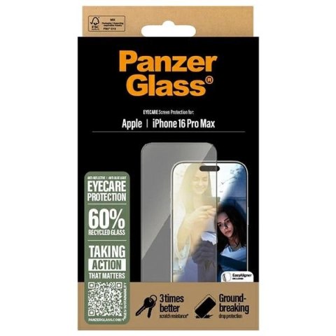 Szkło hartowane PanzerGlass EyeCare Screen Protector Ultra-Wide Fit na iPhone 16 Pro Max Szkło hartowane PanzerGlass EyeCare Screen Protector Ultra-Wide Fit na iPhone 16 Pro Max