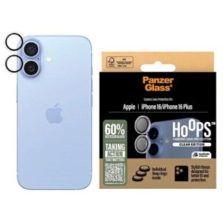 Szkło hartowane PanzerGlass Hoops Transparent Lens Protector na aparat do iPhone 16 / 16 Plus