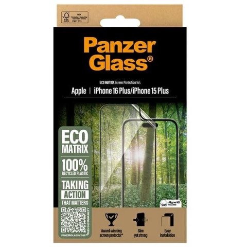Szkło hartowane PanzerGlass MATRIX Screen Protector na iPhone 16 Plus Szkło hartowane PanzerGlass MATRIX Screen Protector na iPhone 16 Plus