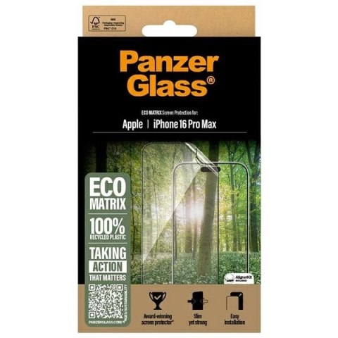 Szkło hartowane PanzerGlass MATRIX Screen Protector na iPhone 16 Pro Max Szkło hartowane PanzerGlass MATRIX Screen Protector na iPhone 16 Pro Max