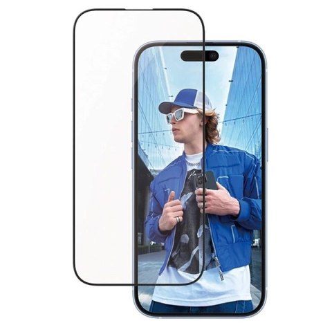 Szkło hartowane PanzerGlass Screen Protector Aluminum Frame Ultra-Wide Fit z aluminiową ramką na iPhone 16 Szkło hartowane PanzerGlass Screen Protector Aluminum Frame Ultra-Wide Fit z aluminiową ramką na iPhone 16