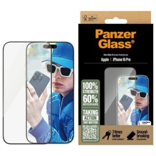 Szkło hartowane PanzerGlass Screen Protector Ultra-Wide Fit na iPhone 16 Pro