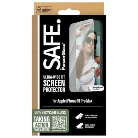 Szkło hartowane SAFE by PanzerGlass Ultra-Wide Fit na iPhone 16 Pro Max Szkło hartowane SAFE by PanzerGlass Ultra-Wide Fit na iPhone 16 Pro Max