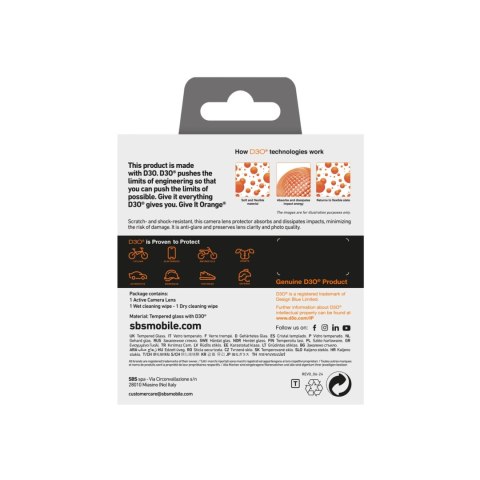 Szkło hartowane SBS D3O na wyspę aparatu do iPhone 16 Pro / 16 Pro Max Szkło hartowane SBS D3O na wyspę aparatu do iPhone 16 Pro / 16 Pro Max
