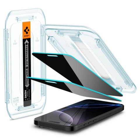 Szkło hartowane Spigen Glas.tR EZ Fit Privacy na iPhone 16 Pro Max - 2 szt.