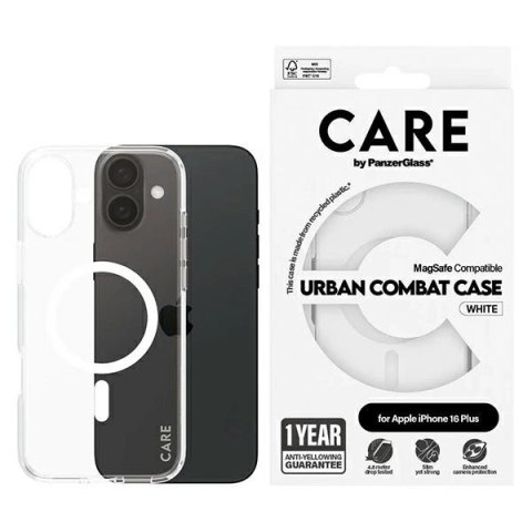 CARE by PanzerGlass Flagship Case iPhone 16 Plus 6.7" biały/white MagSafe 1339 CARE by PanzerGlass Flagship Case iPhone 16 Plus 6.7" biały/white MagSafe 1339