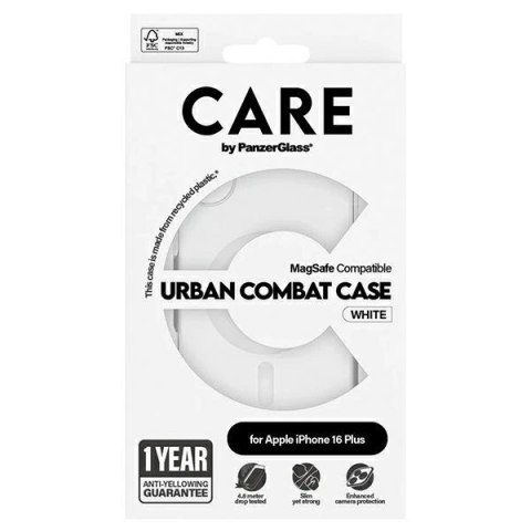 CARE by PanzerGlass Flagship Case iPhone 16 Plus 6.7" biały/white MagSafe 1339 CARE by PanzerGlass Flagship Case iPhone 16 Plus 6.7" biały/white MagSafe 1339