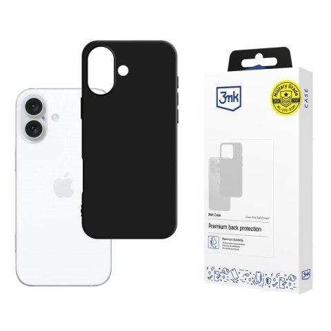 Etui 3mk Matt Case na iPhone 16 Plus - czarne Etui 3mk Matt Case na iPhone 16 Plus - czarne