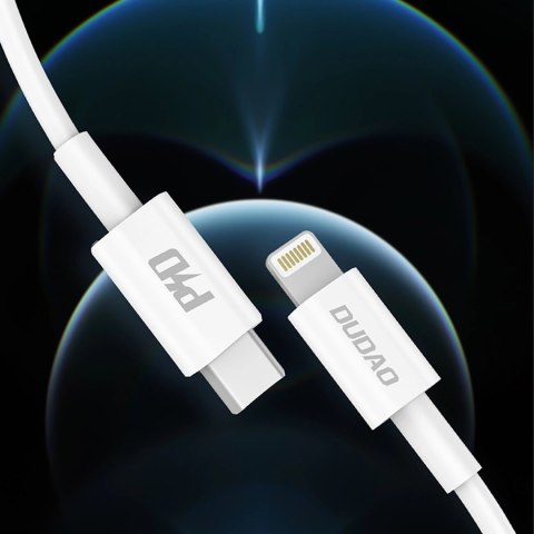 Kabel Dudao L6X USB-C - Lightning PD 20W 1m - biały Kabel Dudao L6X USB-C - Lightning PD 20W 1m - biały