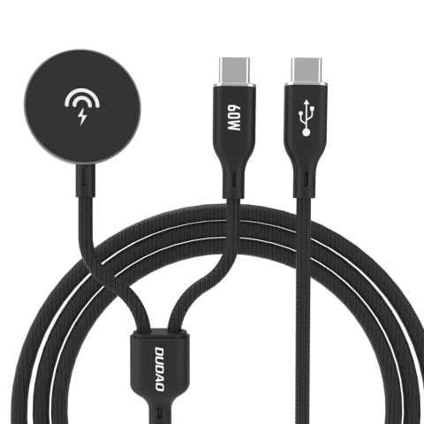 Ładowarka 2 w 1 Dudao A12MaxC PD60W do Apple Watch / USB-C - czarna Ładowarka 2 w 1 Dudao A12MaxC PD60W do Apple Watch / USB-C - czarna