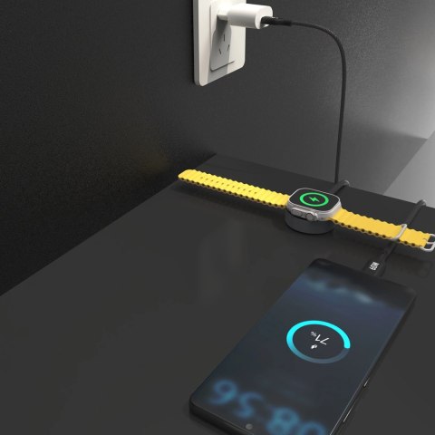 Ładowarka 2 w 1 Dudao A12MaxC PD60W do Apple Watch / USB-C - czarna Ładowarka 2 w 1 Dudao A12MaxC PD60W do Apple Watch / USB-C - czarna