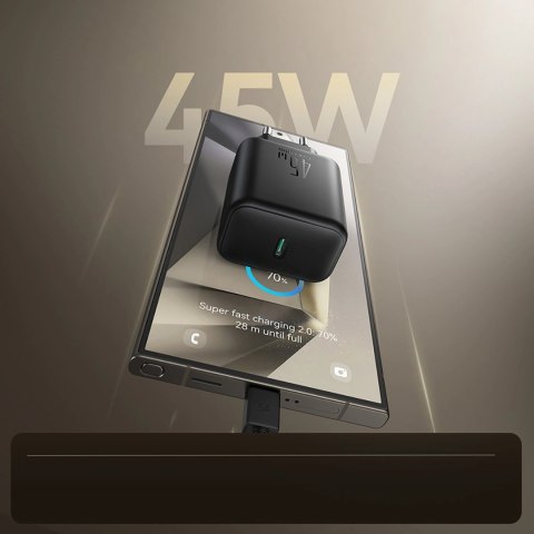 Ładowarka sieciowa Joyroom JR-TCG13 45W GaN do Samsung Ultra - czarna Ładowarka sieciowa Joyroom JR-TCG13 45W GaN do Samsung Ultra - czarna