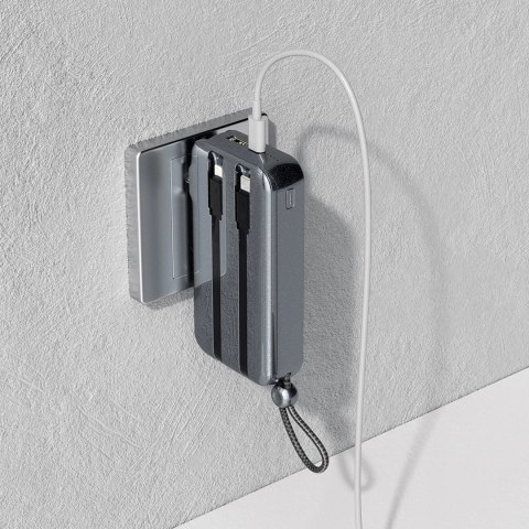 Ładowarka z powerbankiem Dudao K25 2in1 10000mAh z 3 wtyczkami - szara