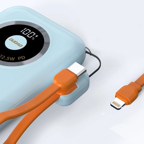 Powerbank Dudao K21 Mini 10000mAh 22.5W USB-A / USB-C - niebieski Powerbank Dudao K21 Mini 10000mAh 22.5W USB-A / USB-C - niebieski