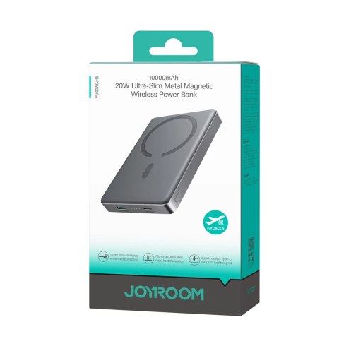Powerbank Joyroom JR-PBM08 Pro 10000mAh ultracienki - szary Powerbank Joyroom JR-PBM08 Pro 10000mAh ultracienki - szary