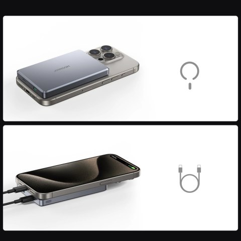 Powerbank Joyroom JR-PBM08 Pro 10000mAh ultracienki - szary Powerbank Joyroom JR-PBM08 Pro 10000mAh ultracienki - szary