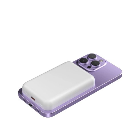 Powerbank magnetyczny Wozinsky WRW349YWS 10 000 mAh - biały Powerbank magnetyczny Wozinsky WRW349YWS 10 000 mAh - biały
