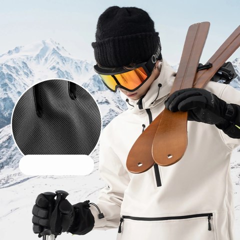 Qunature Ski Gloves - Finger Style Black M Qunature Ski Gloves - Finger Style Black M