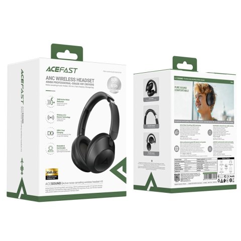 Słuchawki bezprzewodowe Acefast H3 Bluetooth z ANC - czarne