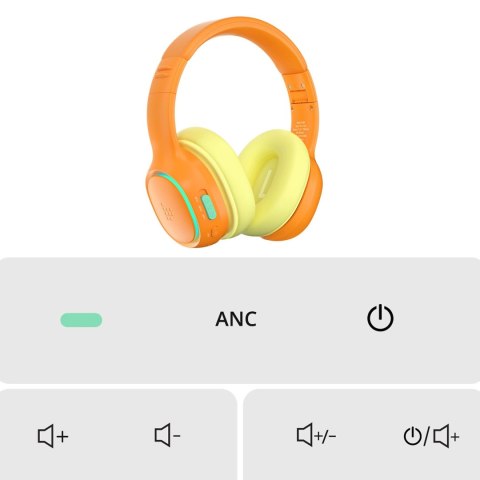 Słuchawki bezprzewodowe Tronsmart KH03 z ANC, dla dzieci, bezpieczne - pomarańczowe