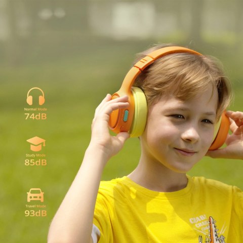 Słuchawki bezprzewodowe Tronsmart KH03 z ANC, dla dzieci, bezpieczne - pomarańczowe