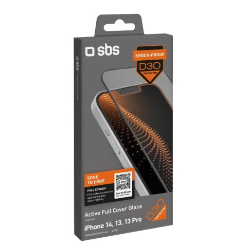Szkło hartowane SBS Tempered Glass D30 z ramką do iPhone 13 / 13 Pro / 14 Szkło hartowane SBS Tempered Glass D30 z ramką do iPhone 13 / 13 Pro / 14