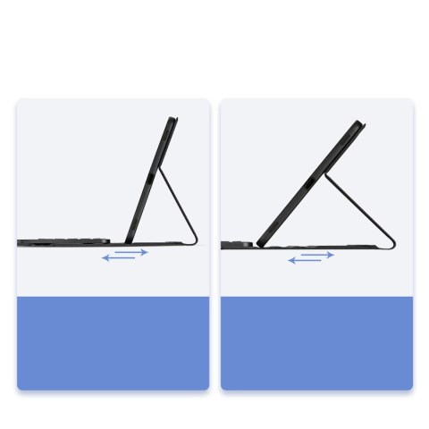 Etui z klawiaturą Bluetooth Dux Ducis (Seria TK) do Samsung Tab S9 Plus / S9 FE Plus - czarne Etui z klawiaturą Bluetooth Dux Ducis (Seria TK) do Samsung Tab S9 Plus / S9 FE Plus - czarne