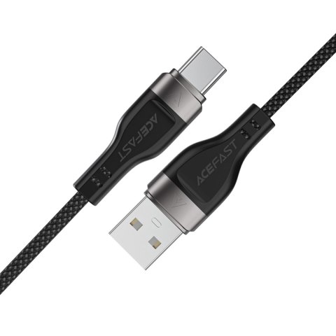 Kabel Acefast C11-04 USB-A - USB-C 3A 1,2 m w magnetycznym oplocie - czarny