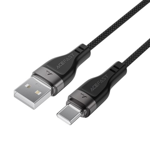 Kabel Acefast C11-04 USB-A - USB-C 3A 1,2 m w magnetycznym oplocie - czarny