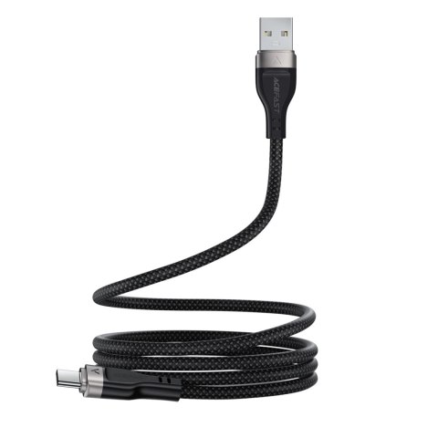 Kabel Acefast C11-04 USB-A - USB-C 3A 1,2 m w magnetycznym oplocie - czarny