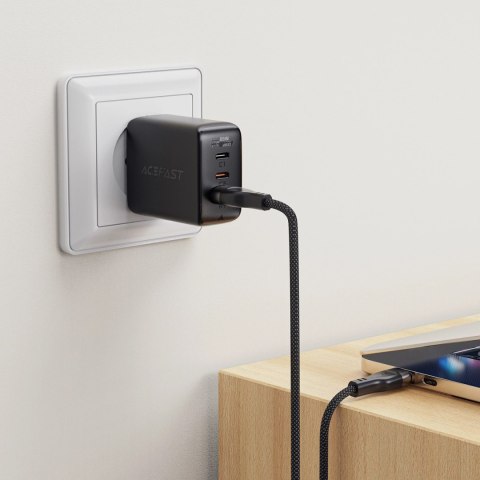 Kabel Acefast C11-04 USB-A - USB-C 3A 1,2 m w magnetycznym oplocie - czarny
