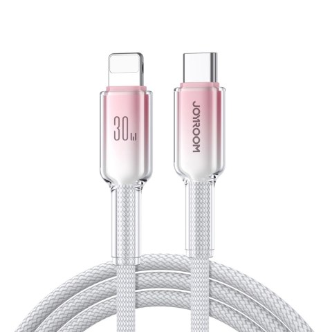 Kabel Joyroom S-A42 Crystal-Clear Series 30W USB-C - Lightning 1,2m - biały Kabel Joyroom S-A42 Crystal-Clear Series 30W USB-C - Lightning 1,2m - biały
