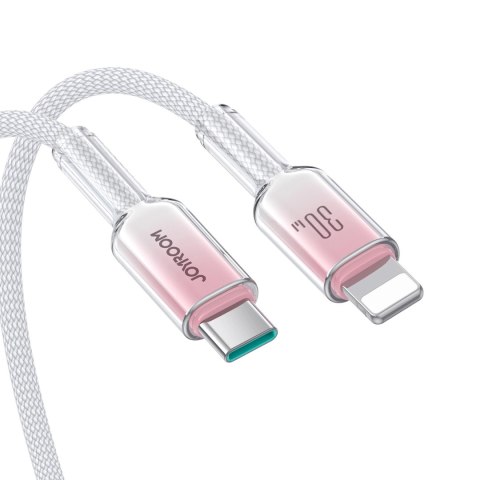 Kabel Joyroom S-A42 Crystal-Clear Series 30W USB-C - Lightning 1,2m - biały Kabel Joyroom S-A42 Crystal-Clear Series 30W USB-C - Lightning 1,2m - biały