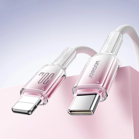 Kabel Joyroom S-A42 Crystal-Clear Series 30W USB-C - Lightning 1,2m - biały Kabel Joyroom S-A42 Crystal-Clear Series 30W USB-C - Lightning 1,2m - biały