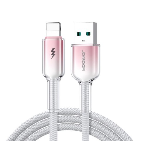 Kabel Joyroom S-A42 Crystal-Clear Series 3A USB-A - Lightning 1,2m - biały Kabel Joyroom S-A42 Crystal-Clear Series 3A USB-A - Lightning 1,2m - biały