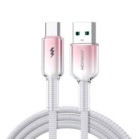 Kabel Joyroom S-A42 Crystal-Clear Series 3A USB-A - USB-C 1,2m - biały Kabel Joyroom S-A42 Crystal-Clear Series 3A USB-A - USB-C 1,2m - biały