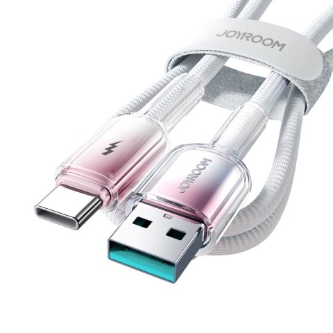 Kabel Joyroom S-A42 Crystal-Clear Series 3A USB-A - USB-C 1,2m - biały Kabel Joyroom S-A42 Crystal-Clear Series 3A USB-A - USB-C 1,2m - biały