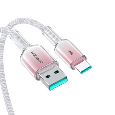 Kabel Joyroom S-A42 Crystal-Clear Series 3A USB-A - USB-C 1,2m - biały Kabel Joyroom S-A42 Crystal-Clear Series 3A USB-A - USB-C 1,2m - biały