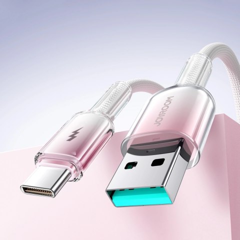 Kabel Joyroom S-A42 Crystal-Clear Series 3A USB-A - USB-C 1,2m - biały Kabel Joyroom S-A42 Crystal-Clear Series 3A USB-A - USB-C 1,2m - biały