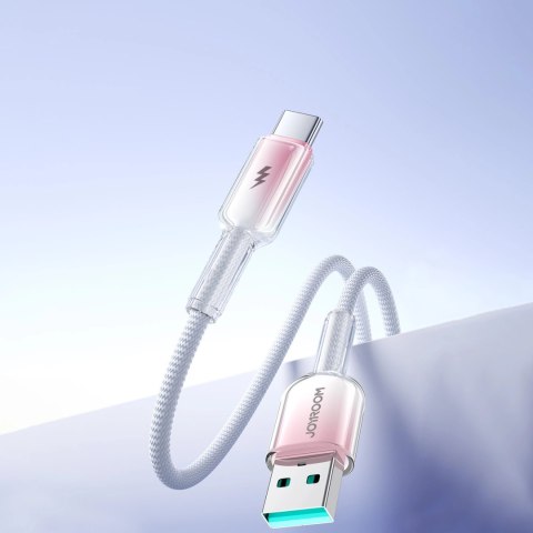 Kabel Joyroom S-A42 Crystal-Clear Series 3A USB-A - USB-C 1,2m - biały Kabel Joyroom S-A42 Crystal-Clear Series 3A USB-A - USB-C 1,2m - biały