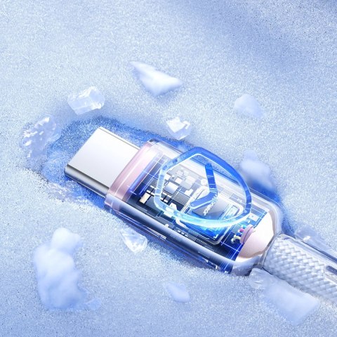Kabel Joyroom S-A42 Crystal-Clear Series 3A USB-A - USB-C 1,2m - biały Kabel Joyroom S-A42 Crystal-Clear Series 3A USB-A - USB-C 1,2m - biały